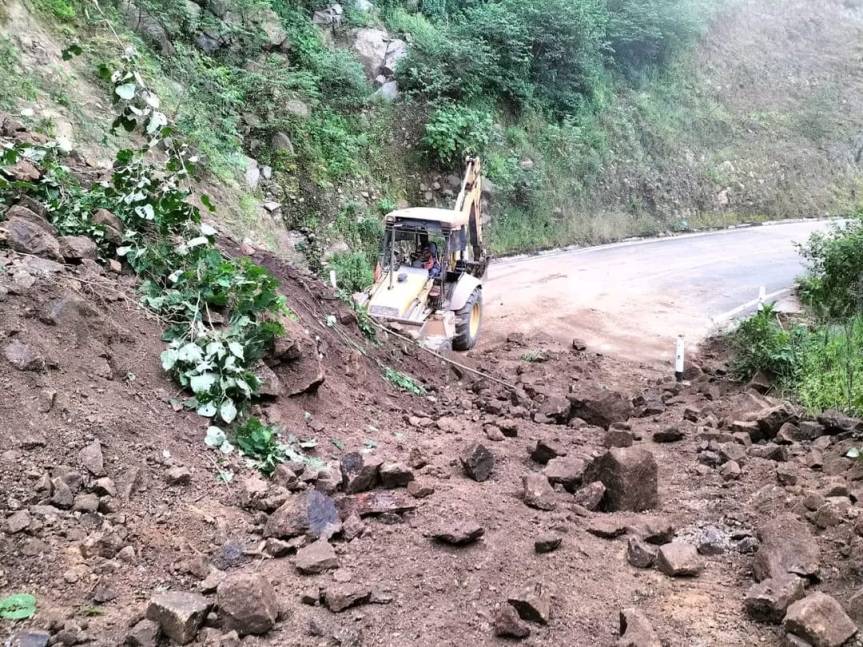 Derrumbe en carretera de&nbsp;Jalisco.