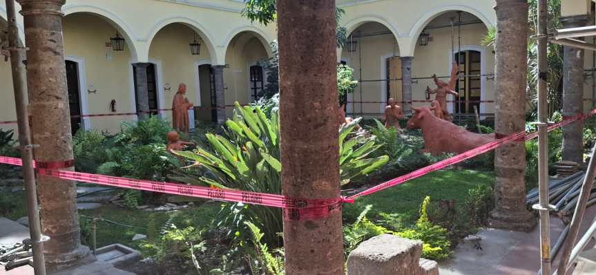 Refuerzan la estructura del Patio de los Mangos en El&nbsp;Refugio.