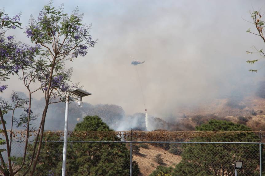 Incendio en las faldas del Bosque de La&nbsp;Primavera.