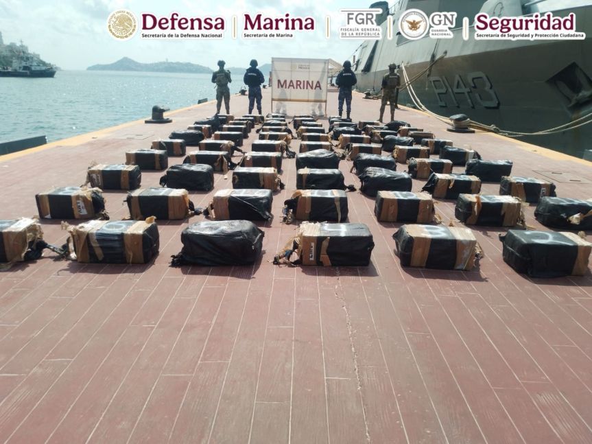 Decomisan 1.3 toneladas de&nbsp;cocaína.