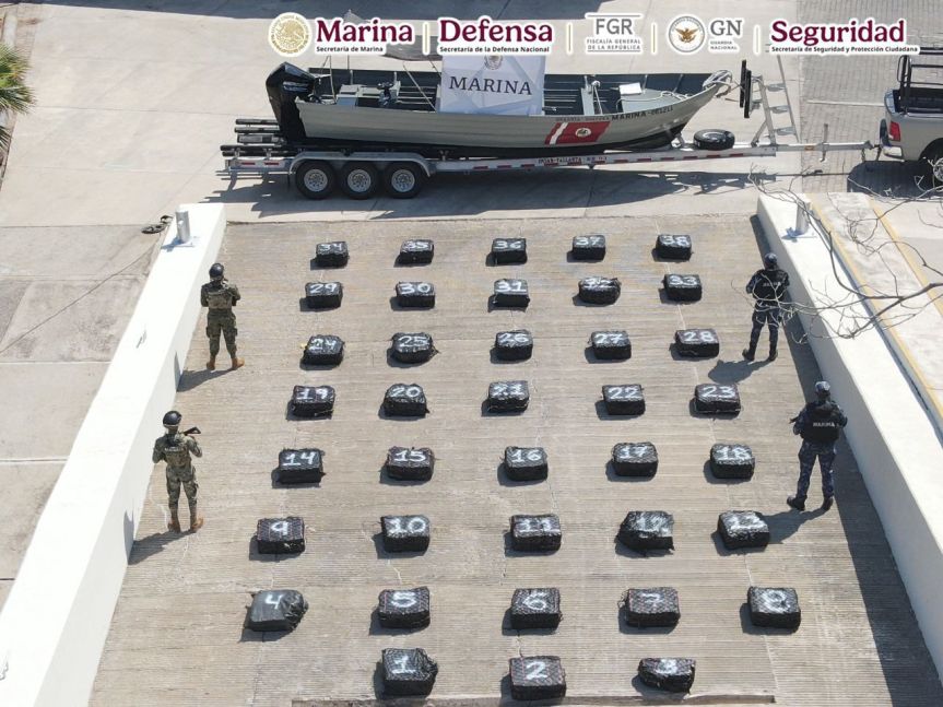 Cae cargamento de 1.5 toneladas de cocaína frente a costas de&nbsp;Jalisco.