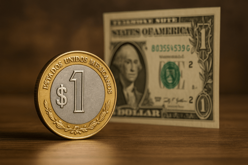 El peso mexicano cierra la semana con su mejor avance en casi un&nbsp;mes.