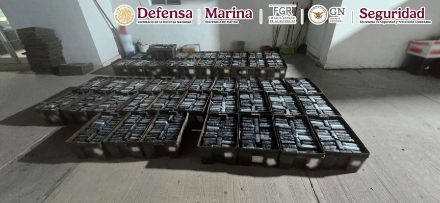 Aseguran más de mil 200 paquetes de&nbsp;cocaína.