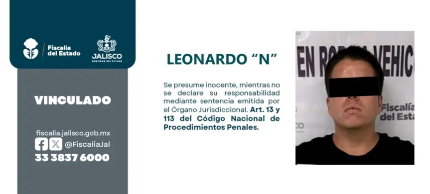 Vinculado a Proceso por Violento Robo de Camioneta en&nbsp;Guadalajara.