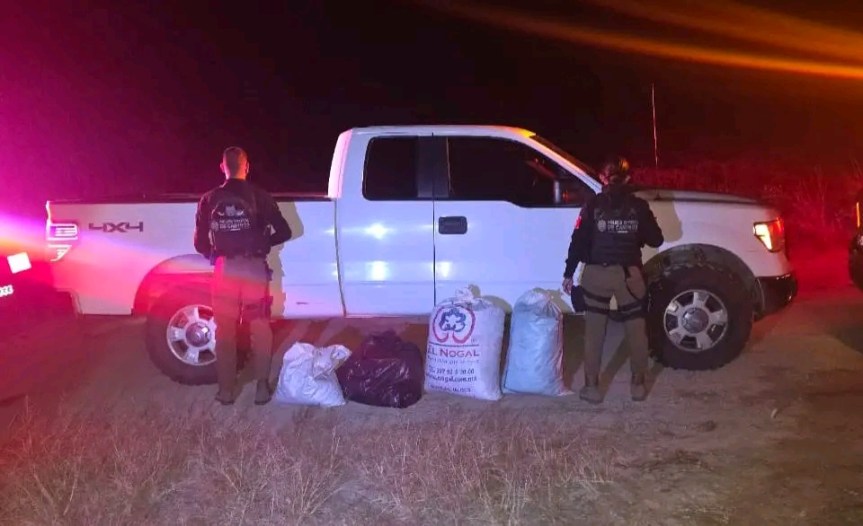 Aseguran Camioneta Robada con 100 Kilos de&nbsp;Marihuana.