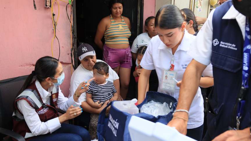 Vacunación contra el Sarampión en&nbsp;Tlaquepaque.