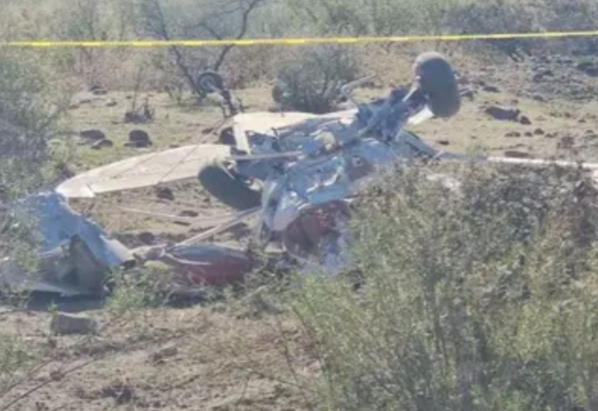 Avioneta se estrella en Chihuahua; mueren piloto y&nbsp;copiloto.