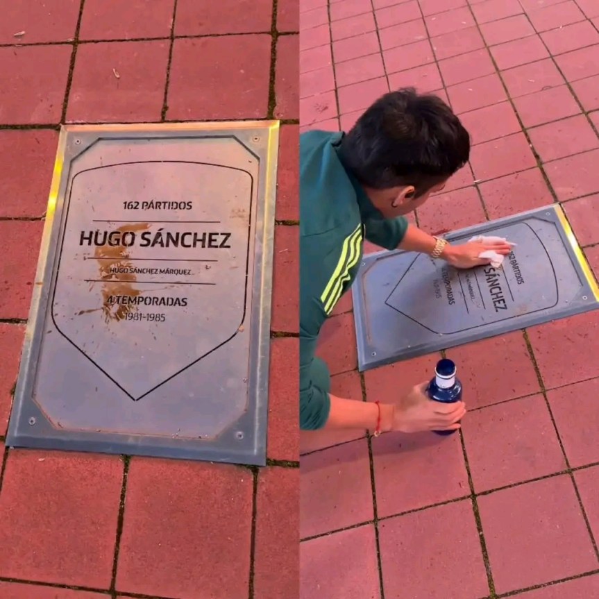Hugo Sánchez busca al aficionado que limpió su placa en el estadio del Atlético de&nbsp;Madrid.