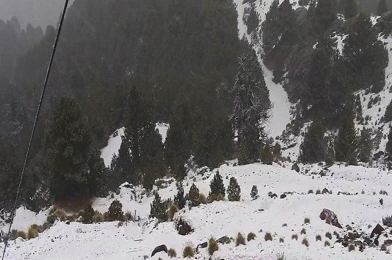 Nevado de Colima: Se registra granizo y&nbsp;nieve.