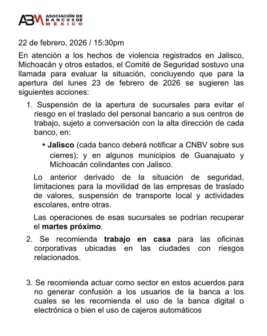 Los bancos no abrirán este&nbsp;lunes.