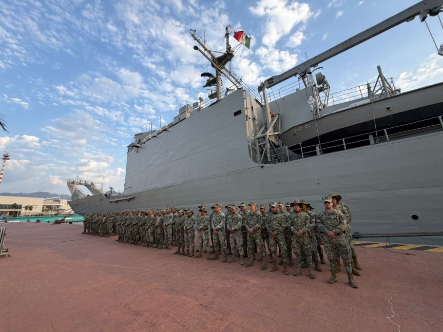 La Armada de México refuerza la seguridad en Puerto Vallarta&nbsp;Jalisco.